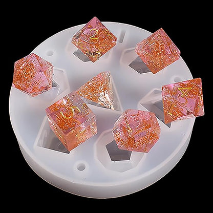 Dice Mold for DND and RPG games. Silicone Mold for Resin or Epoxy.