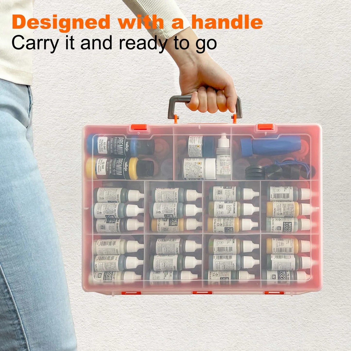 Dual-layer Model Paint Storage Case